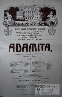 Litomyšl, JDO, Adamita - plakát, 1911