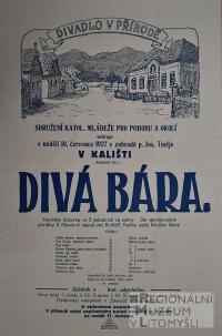 Pohora, Katolická mládež, Divá Bára - plakát, 1927