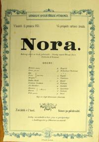 Nymburk, Hálek, Nora – plakát, 1901