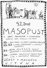 Trstěnice, Vojnarka, Masopust - plakát, 2002