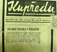 Žiželice, Oslava 120 let divadla v obci - novinové články, 1967