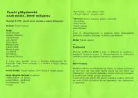 Přibyslav, Muzikál, Paměť přibyslavská - program, 2007