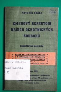 Skála Antonín, Kmenový repertoir našich ochotnických souborů, 1933