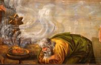 Předčice, Rozkvět, detail opony, Libuše věštící, autor Tomáš Peterka, 1922