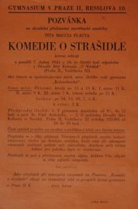 Praha-Nové Město, Gymnázium Resslova, Komedie o strašidle - plakát, 1941
