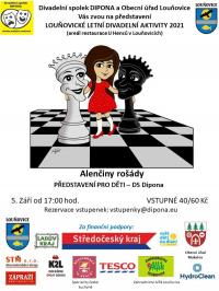 Louňovická letní divadelní aktivita, leták – Alenčiny rošády, 2021