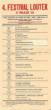 Praha, 4. Festival loutek v Praze 10 - plakát 1966