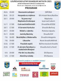 Louňoviccká letní div. aktivita, plakát, 2021