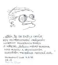 Karikatura prof. Císaře, 1998