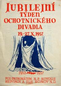 Ronov nad Doubravou, Týden ochotnického divadla, program přehlídky, 1957