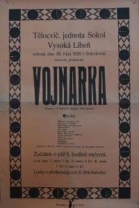 Vysoká Libeň, Sokol, Vojnarka - plakát, 1926