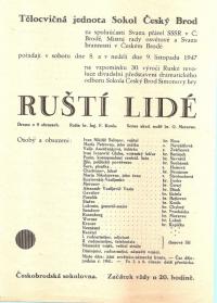 Český Brod, Sokol, Ruští lidé - plakát, 1947