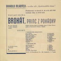 Plzeň, Divadlo mladých, Brokát, princ z pohádky – plakát, 1940