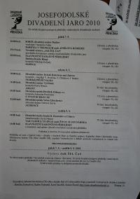 Josefův Důl, J. K. Tyl, Josefodolské divadelní jaro, Kukátko č. 1, 2010