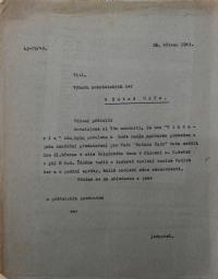 Chlumec nad Cidlinou, Klicpera, Korespondence, ka 1, i. č. 9