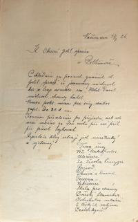 Načeradec, divadelní činnost v Hotelu David, 1924