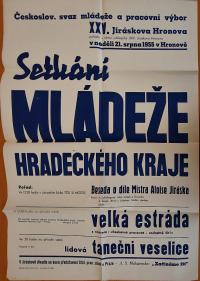 Hronov, XXV. Jiráskův Hronov - plakát, 1955