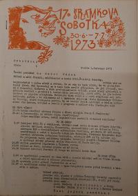 Hradec Králové, Krajské kulturní středisko, Impuls, Sobotka, Šrámkova Sobotka, 1973