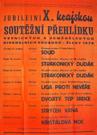 Žleby, KP vesnických a zemědělských DS, plakát, 1978