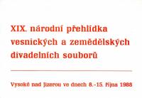Vysoké n. Jiz., 19. NP venkovských DS – KDP, programová brožura, 1988