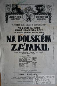 Litomyšl, JDO, Na polském zámku - plakát, 1927