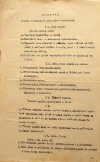 Pelhřimov, Rieger, spolkové stanovy, 1939