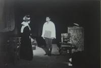 Lysá nad Labem, výstava DIVADLO JE PODIVUHODNÁ VĚC..., Žena nejsou housle, 1963, výstavní panel, 2018