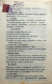 Mirotín, Rovnost, stanovy, 1933