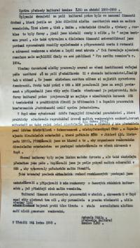 Třebíč, Horácký okrsek, spisy a korespondence 1920-1940