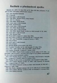 Semily, ODS, Sedmdesát let Ochotnického divadelního spolku v Semilech 1864-1934, ředitelé spolku1874-1932