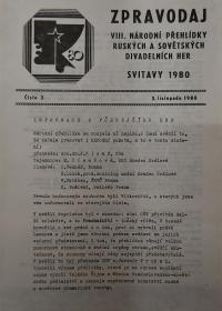 Hradec Králové, Krajské kulturní středisko, Impuls, Svitavy, Národní přehlídka ruských a sovětských divadelních her, 1980