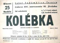 Sudoměřice u Bechyně, Sokol, Kolébka - plakát, 1951
