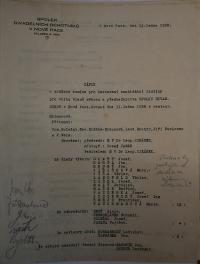 Nová Paka, SDO, volba funkcionářů spolku, 1938