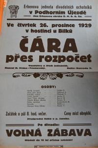 Podhorní Újezd, Erbenova jednota, Čára přes rozpočet - plakát, 1929