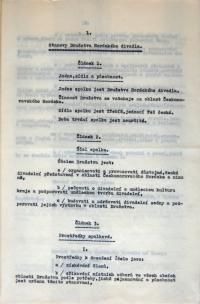 Třebíč, Družstvo horáckého divadla, spolkové stanovy, 1941