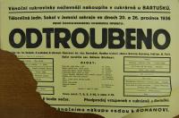 Jemnice, Sokol, Odtroubeno - plakát, 1936