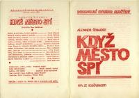 Mašťov, Divadelní studio Osvětové besedy, Když město spí - program, 1988
