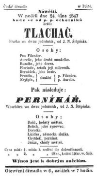 Nejstarší polenský tištěný plakát, 1847