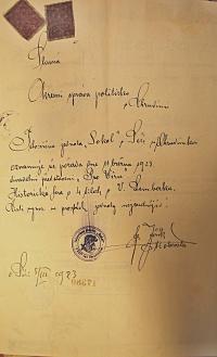 Seč, Sokol, Pro víru, 1923