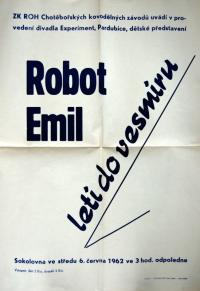 Pardubice, Experiment, Robot Emil - plakát, 1962
