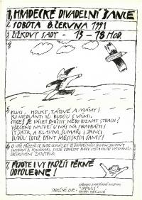 Hradec Králové, 1. Hradecké divadelní šance, plakát, 1991