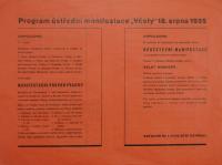 Praha, DDOČ a El-car, Manifestace Včely - plakát, 1935