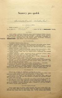 Veselá, Tyl, stanovy, 1940