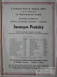 Litomyšl, JDO, Jeronym pražský - plakát, 1905