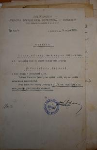 Hořice, JDO, Oběžníky, 1925