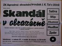 Jičín, Tyl, Skandál v obrazárně - plakát