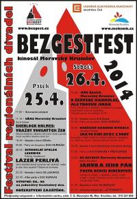 Moravský Krumlov, BEZGESTFEST - plakát, 2014