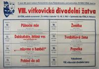 Ostrava-Vítkovice, VIII. Vítkovická divadelní žatva - programový plakát, 1961