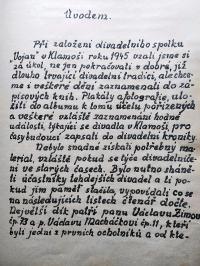 Klamoš, Vojan, Pamětní kniha, 1890–1945