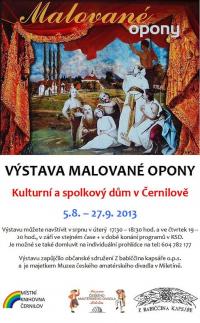 Černilov, výstava Malované opony - plakát, 2013